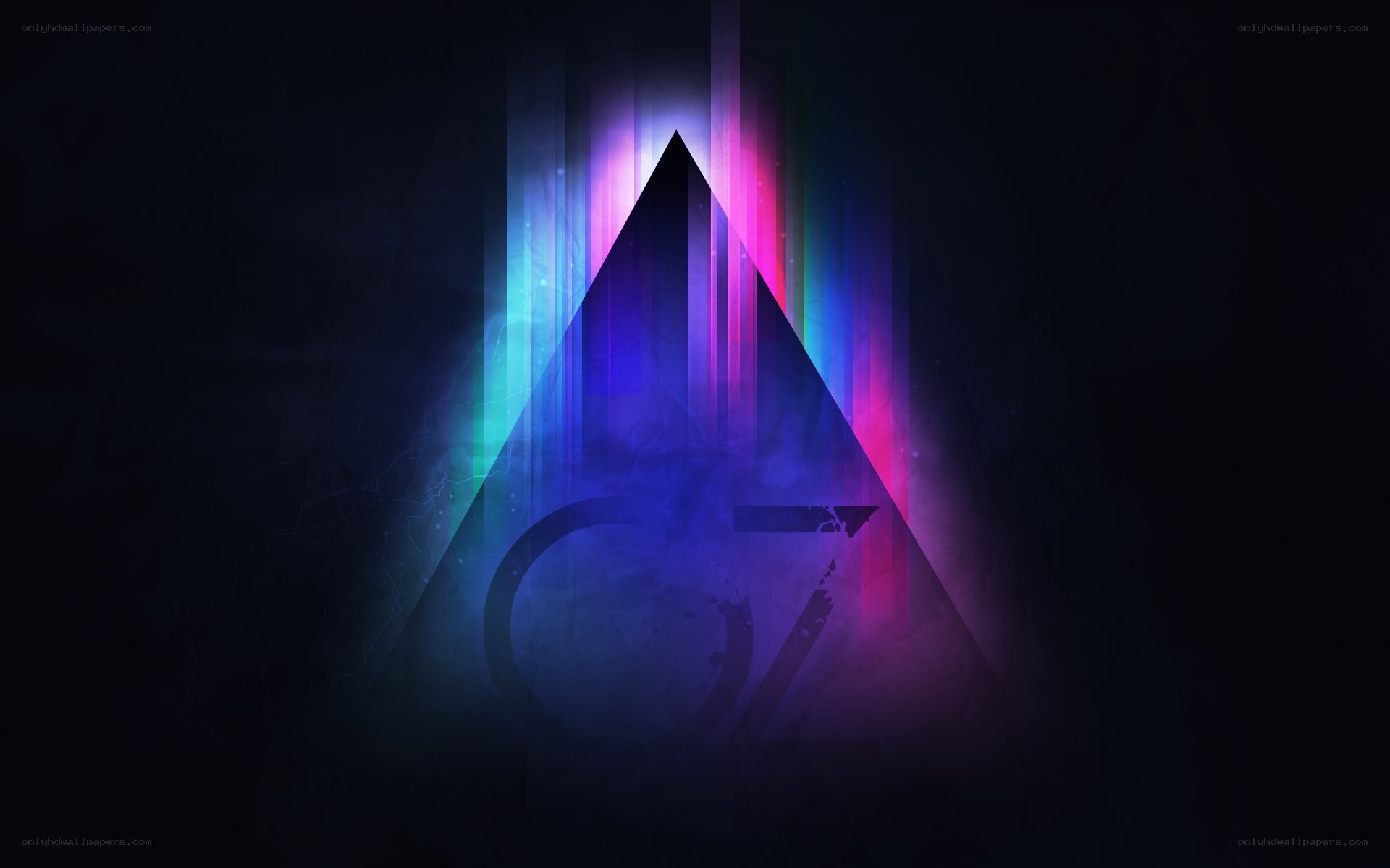 Colorful triangle abstract art
