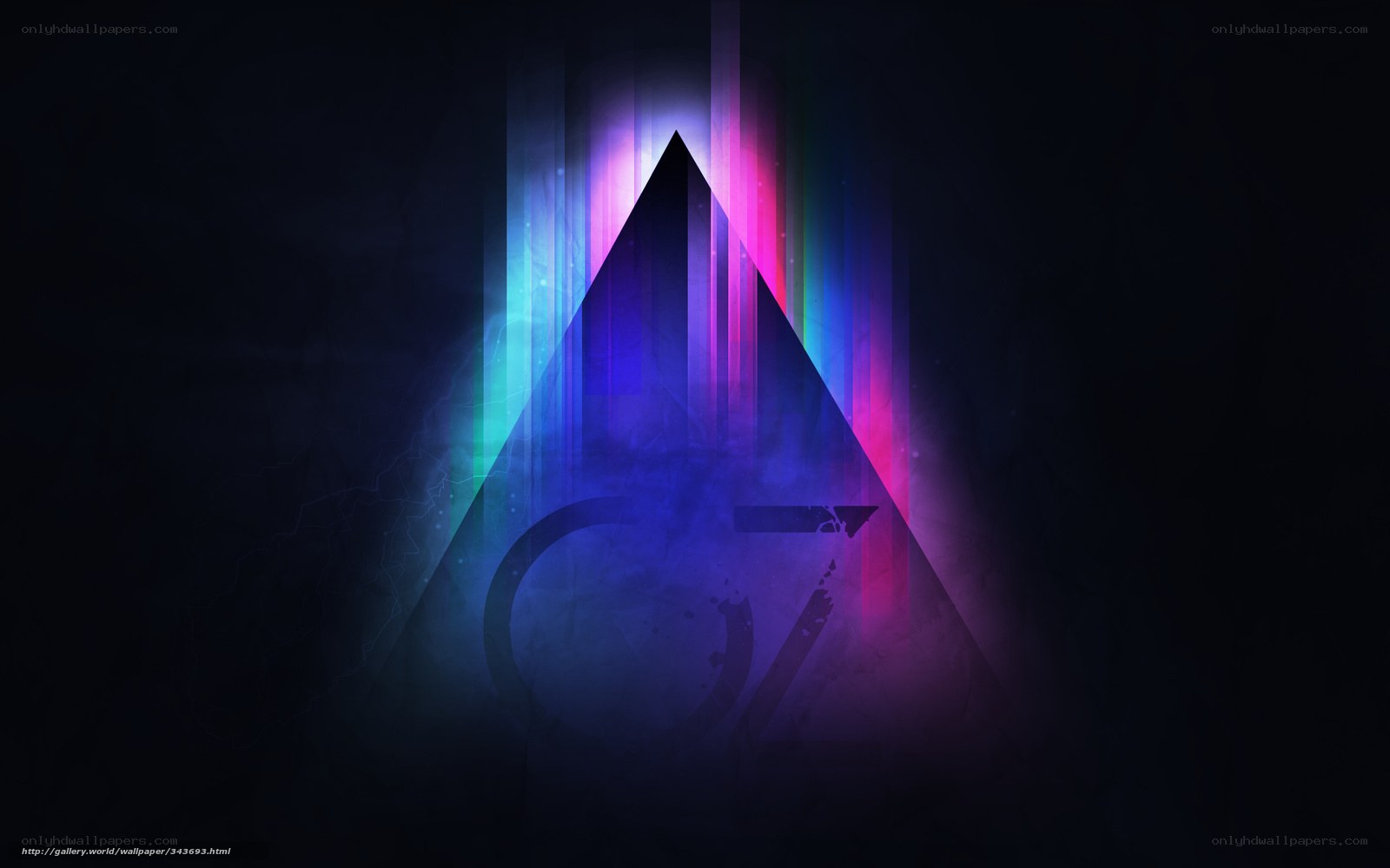 colorful triangle abstract art