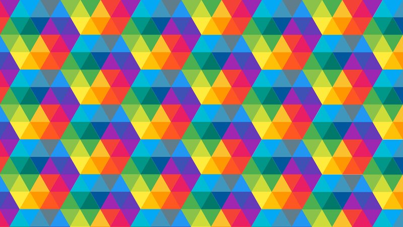 Colorful Triangle Pattern — Blue