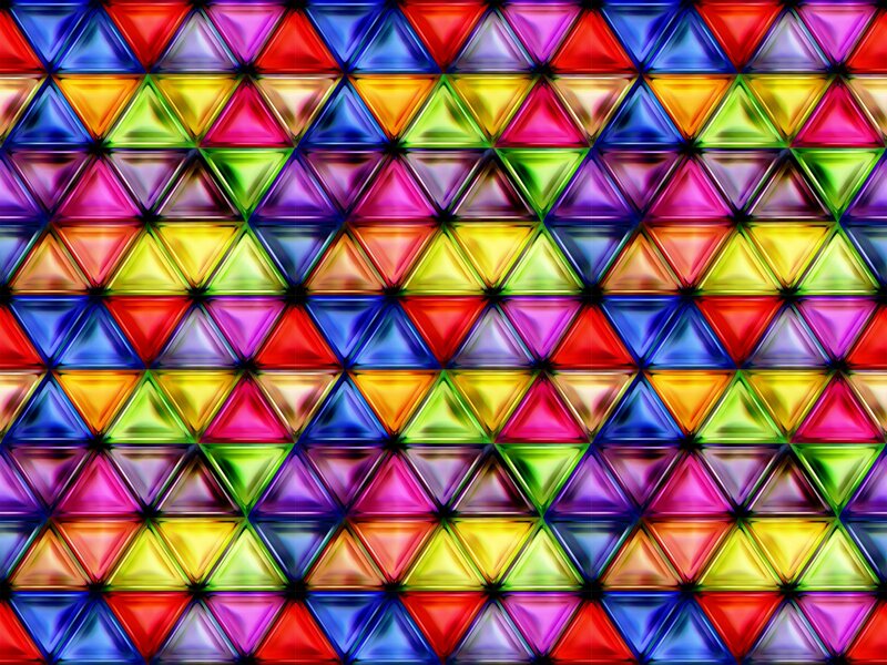 Colorful Triangle Pattern — Red