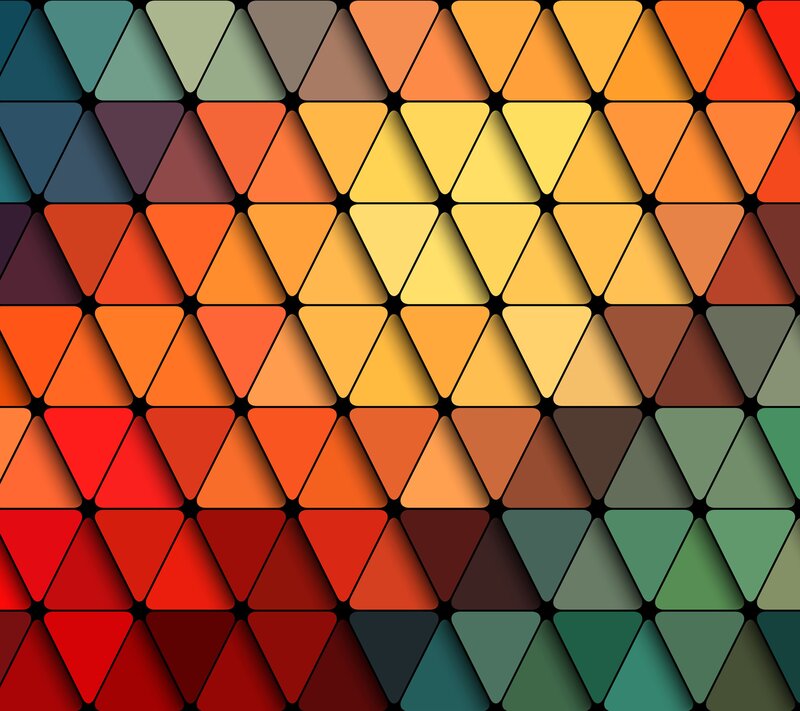 Colorful Triangle Pattern — Red, Vibrant, Abstract