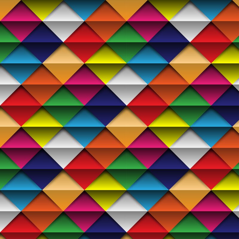 Colorful Triangle Pattern — Red, Vibrant, Abstract, Triangles