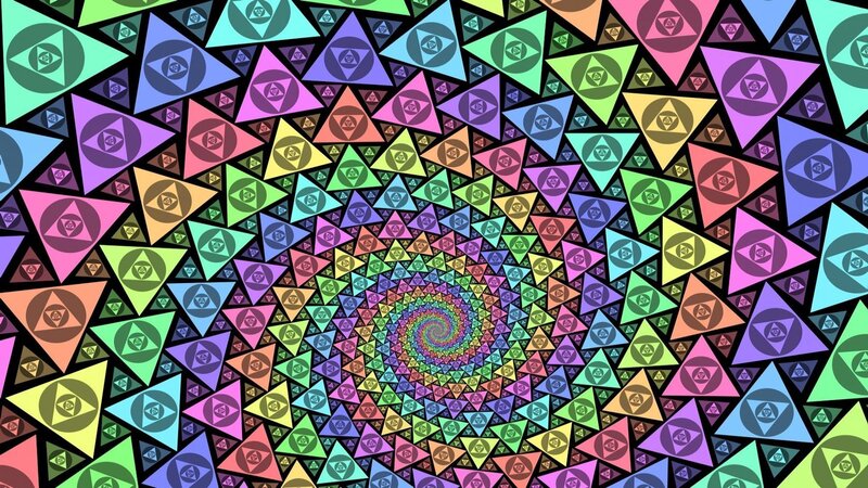 colorful triangle spiral