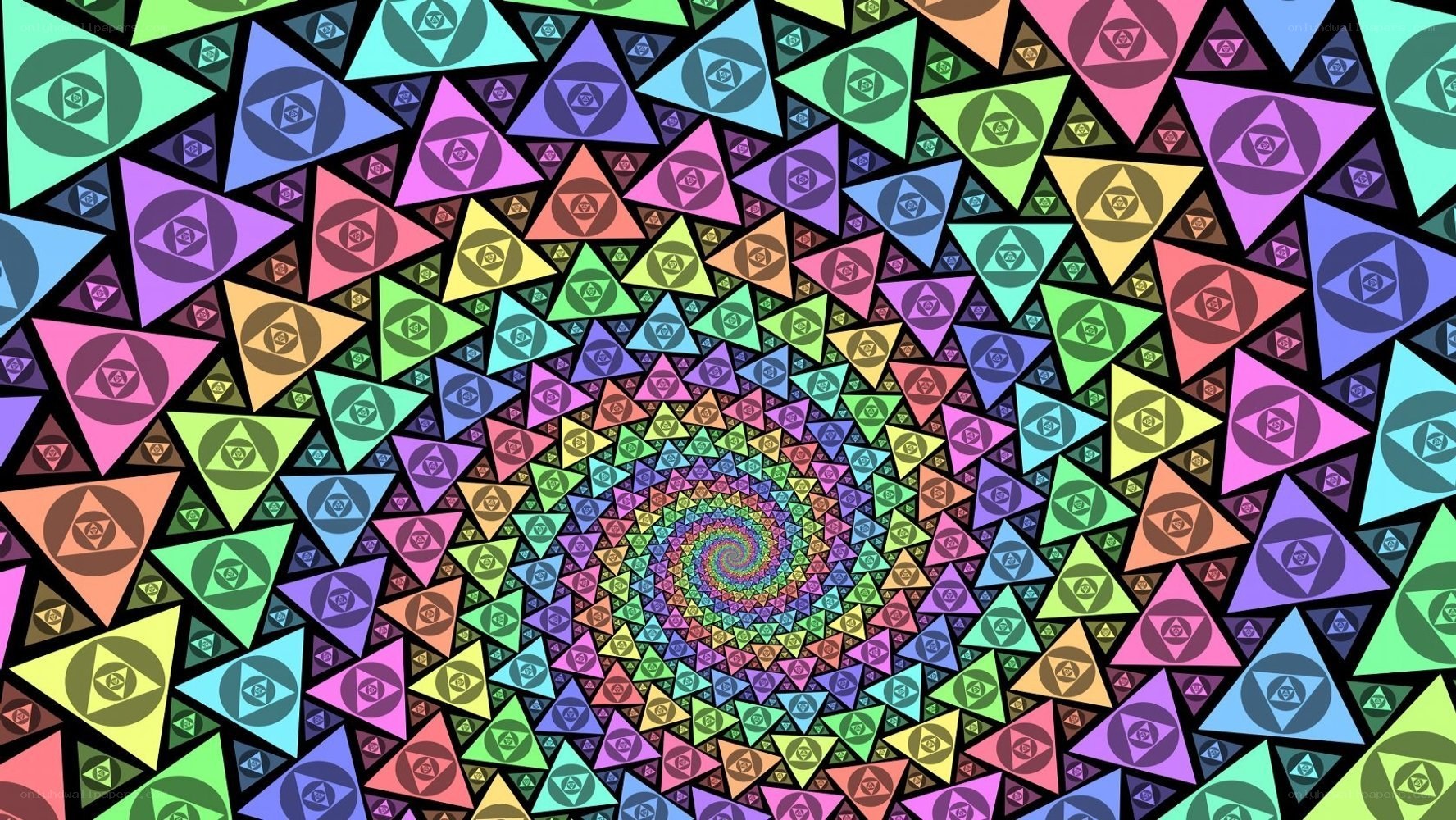 colorful triangle spiral