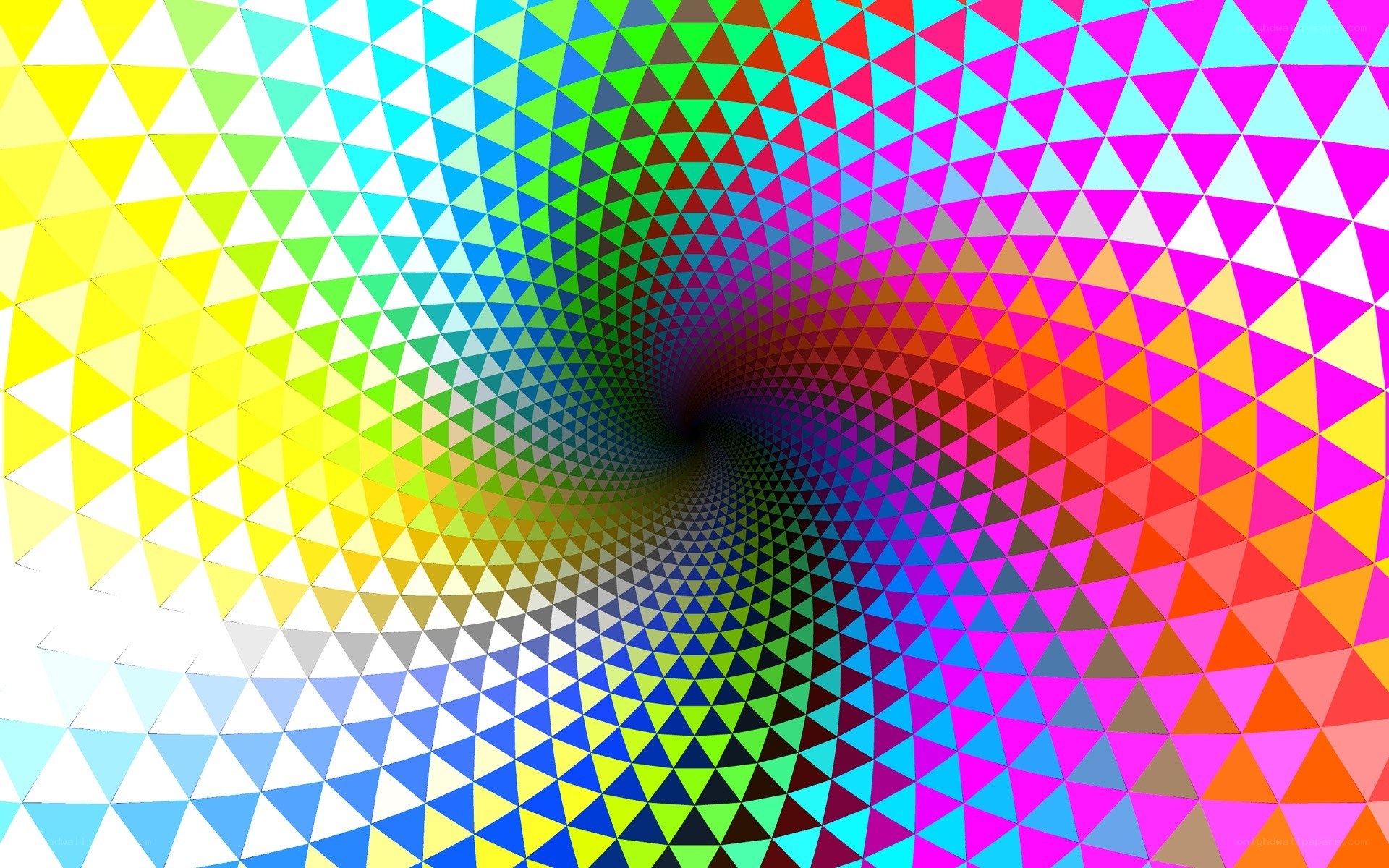 Colorful Triangle Spiral Tunnel