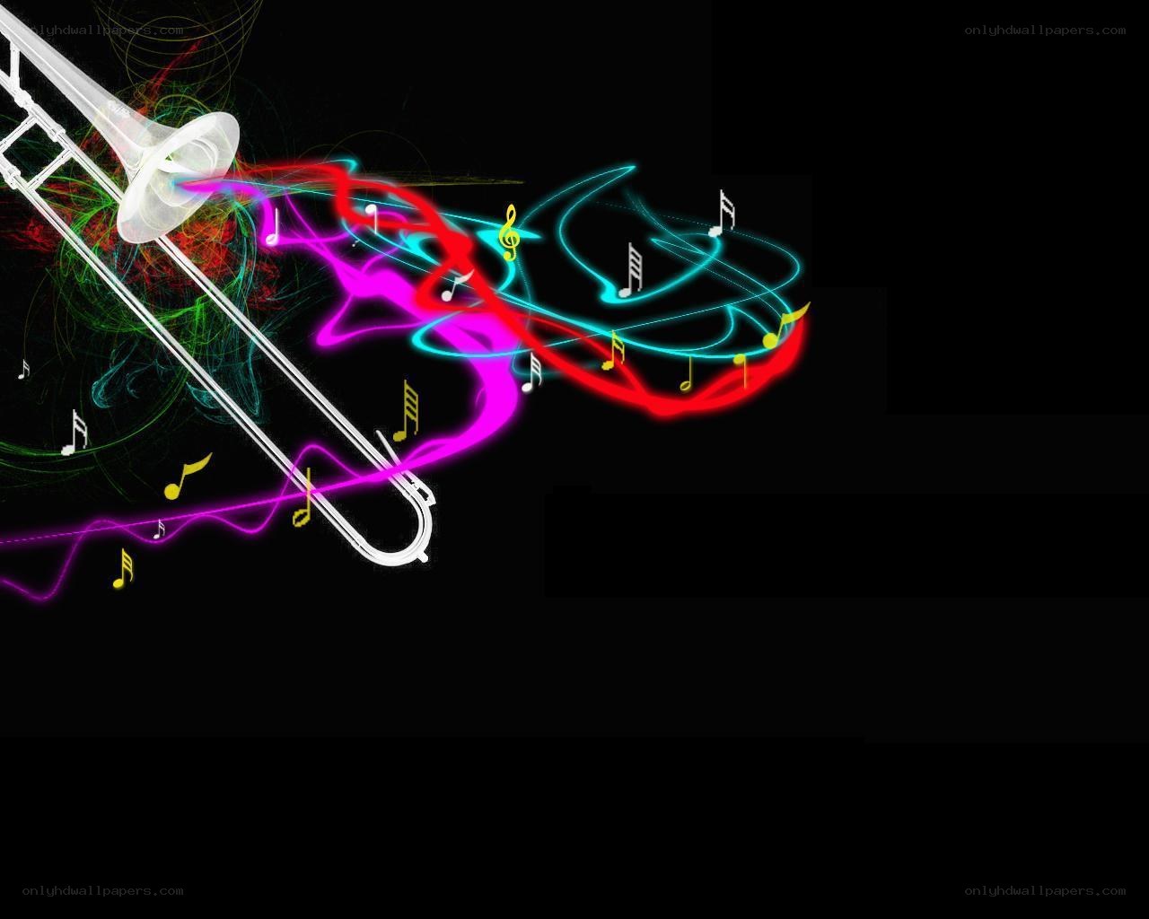 Colorful trombone music
