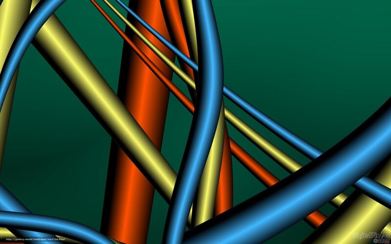 Colorful Tubes in Abstract Pattern
