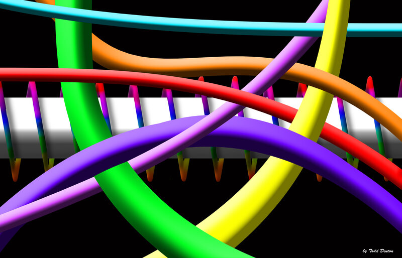 Colorful Tubes Intertwined