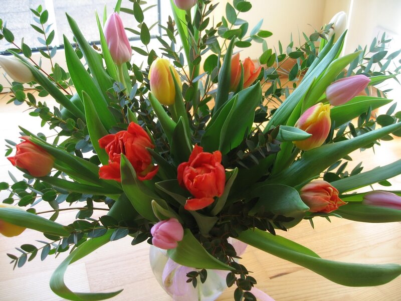 Colorful tulip bouquet