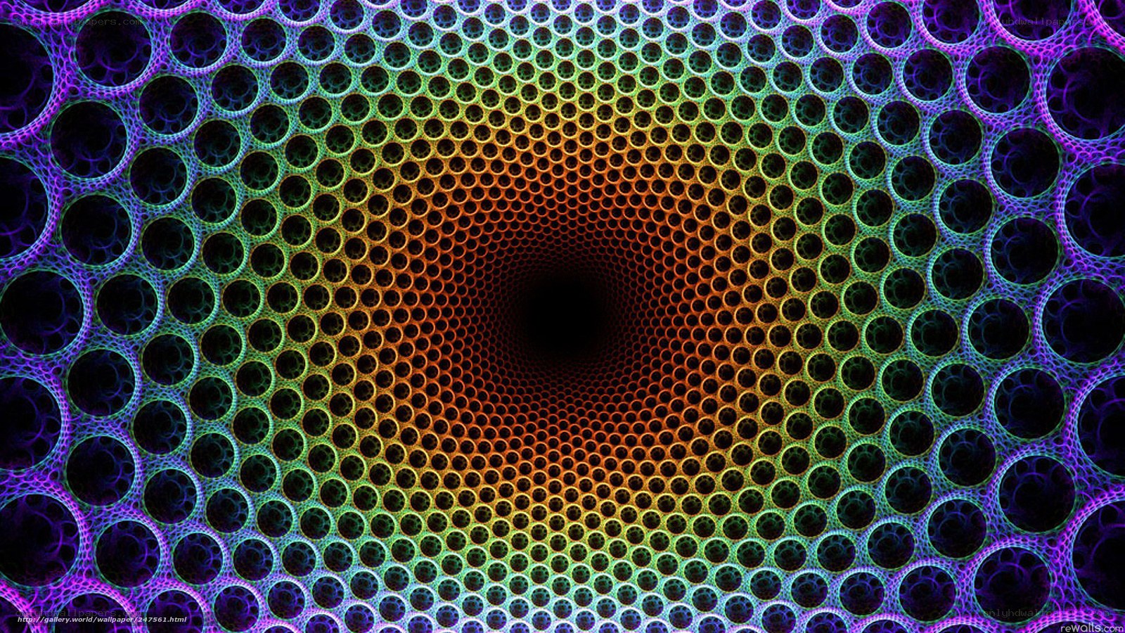 Colorful tunnel fractal