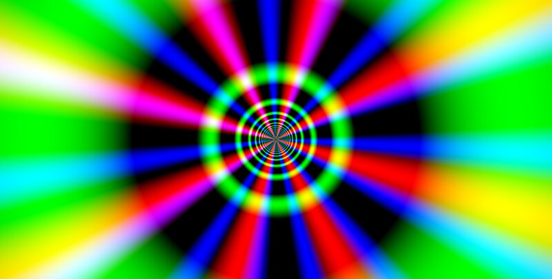 Colorful Tunnel Pattern — Green, Hypnotic, Abstract, Circles