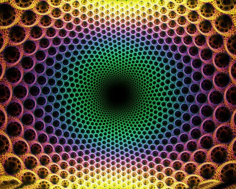 Colorful Tunnel Pattern — Green