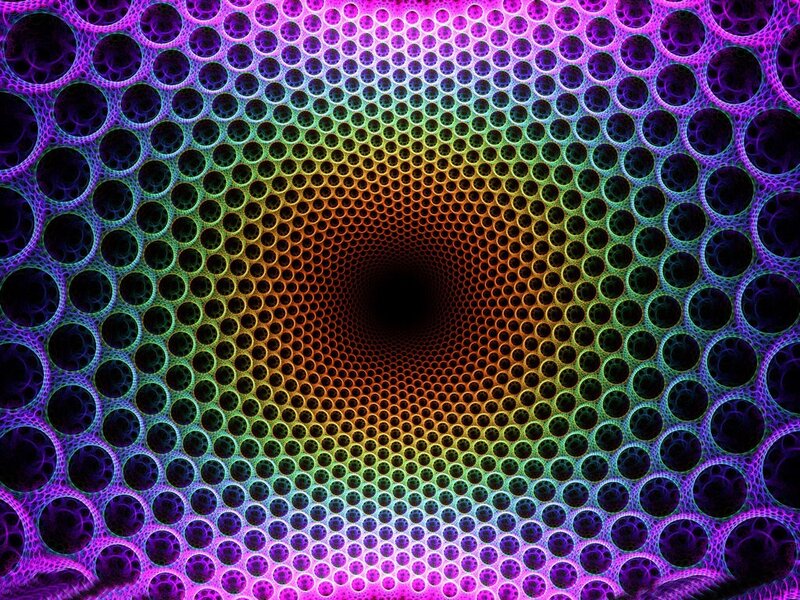 Colorful Tunnel Pattern — Purple, Hypnotic, Abstract, Circles