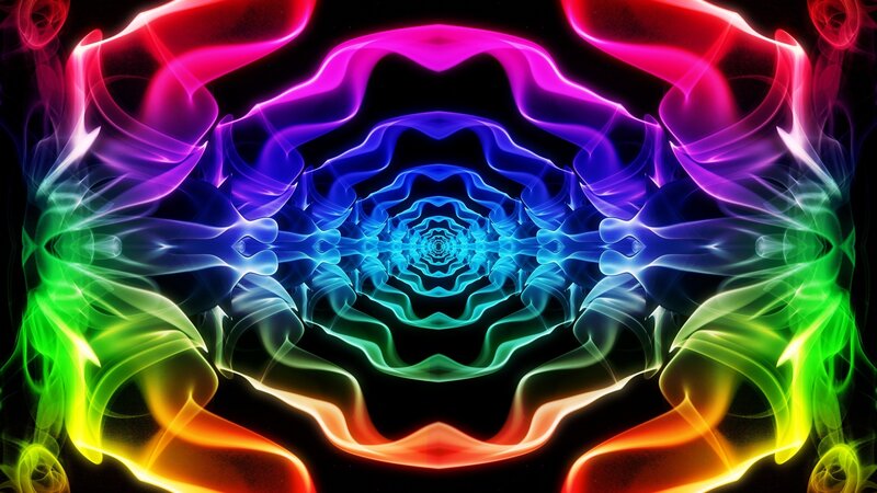 Colorful Tunnel Pattern — Purple, Hypnotic, Abstract, Smoke