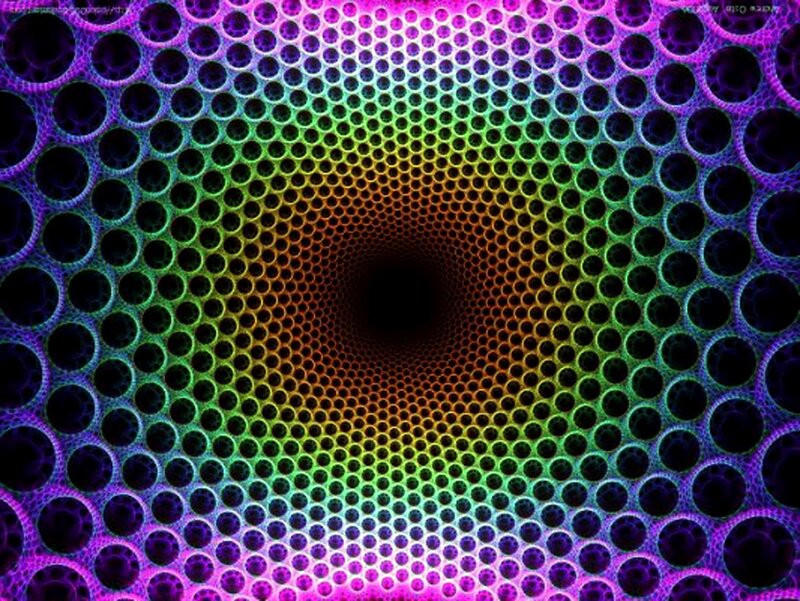 Colorful Tunnel Pattern — Purple, Hypnotic, Abstract