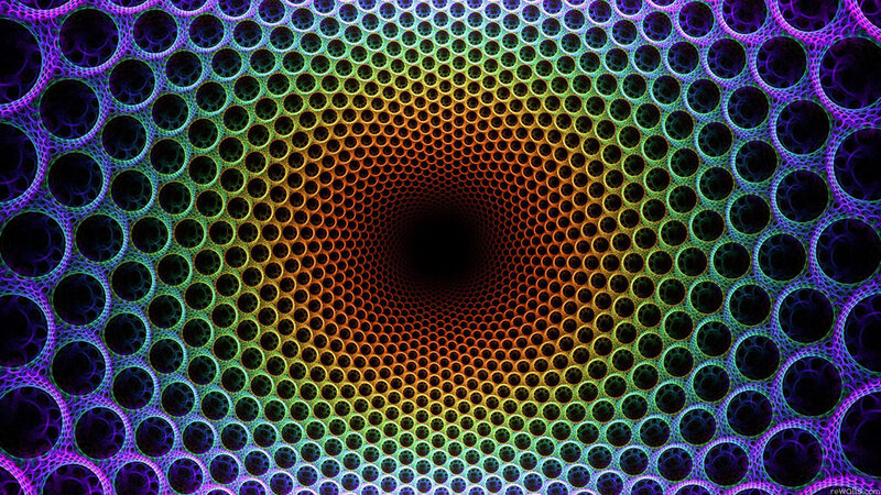Colorful Tunnel Pattern — Purple, Hypnotic
