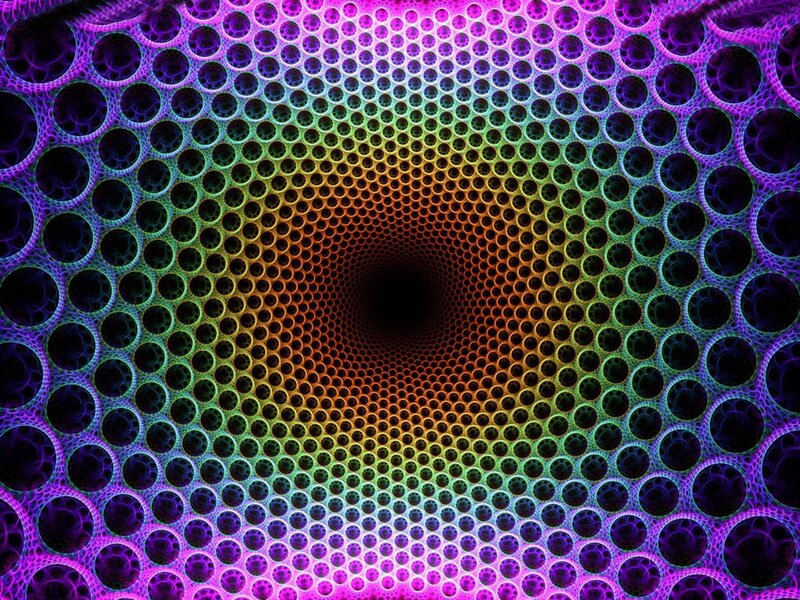 Colorful Tunnel Pattern — Purple