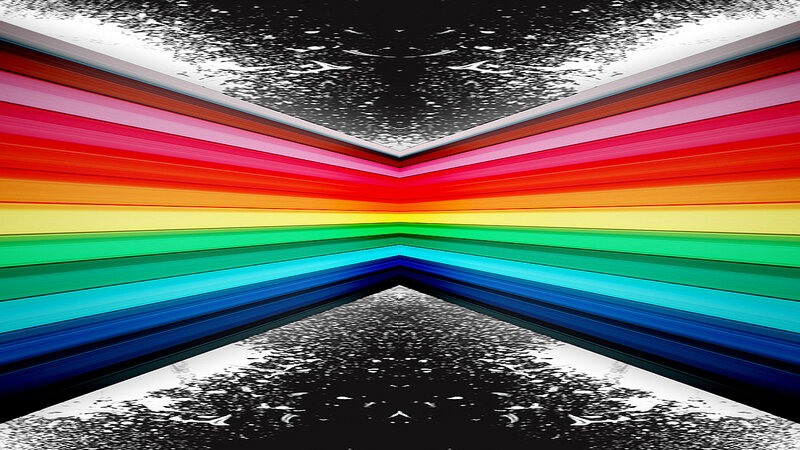 colorful tunnel perspective