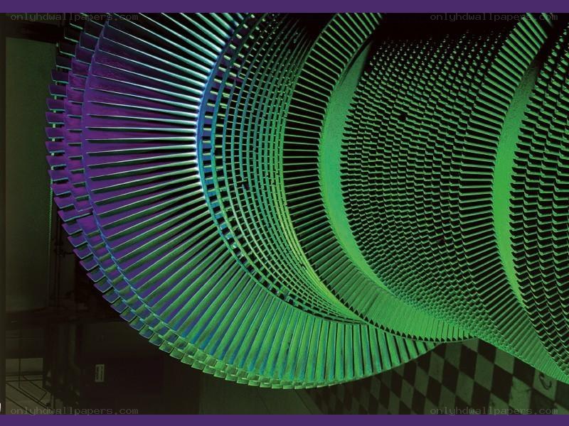 Colorful turbine blades