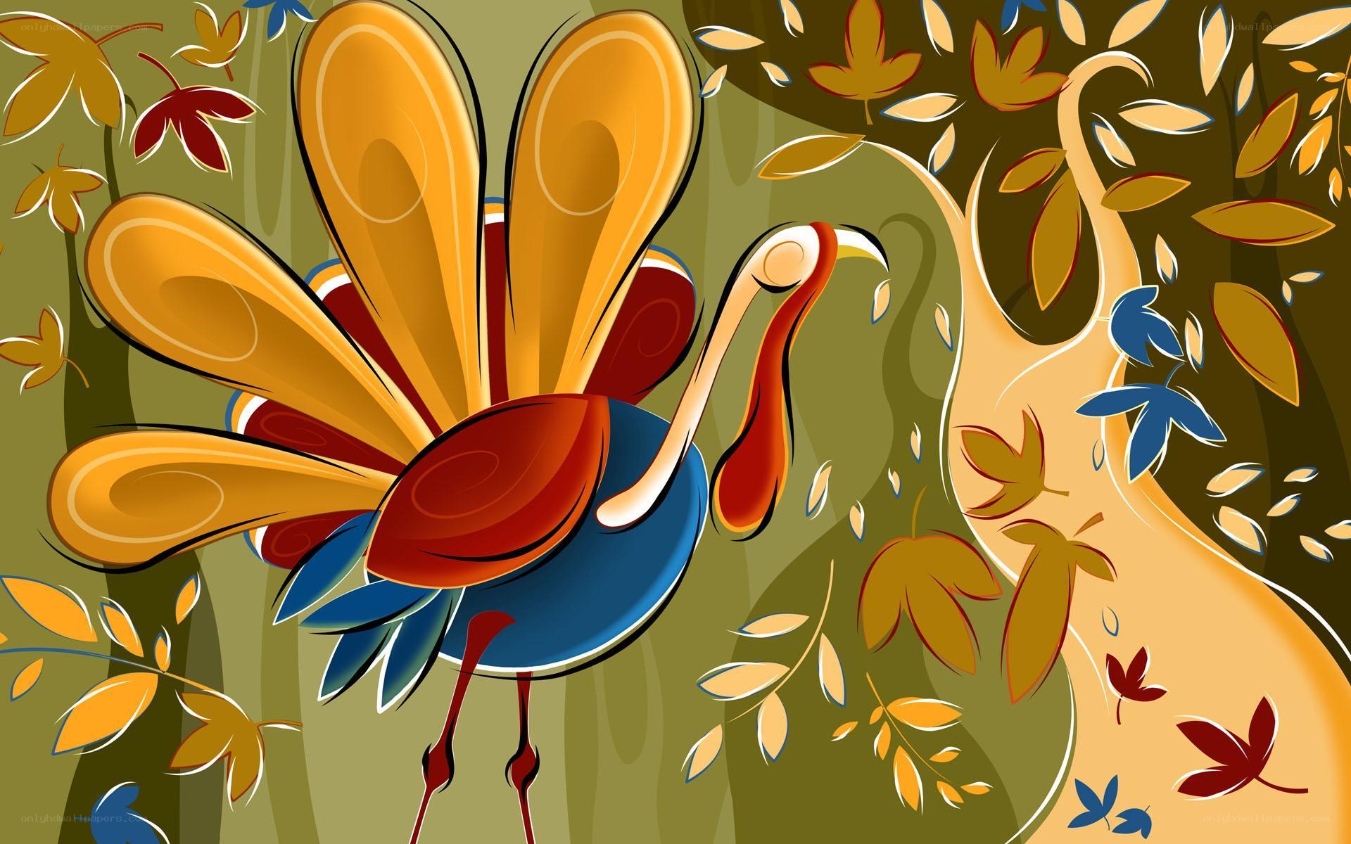 colorful turkey in autumn