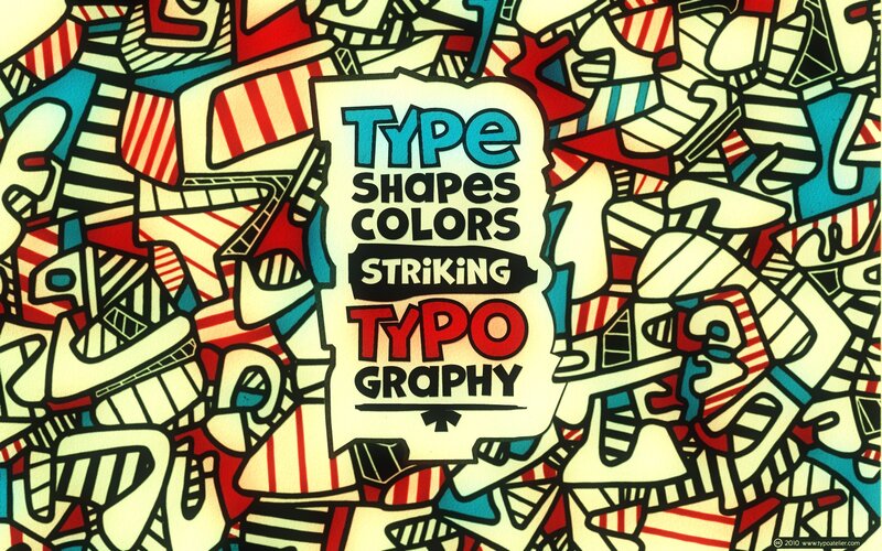 colorful typography art