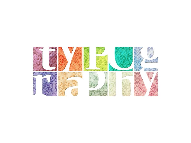 colorful typography text