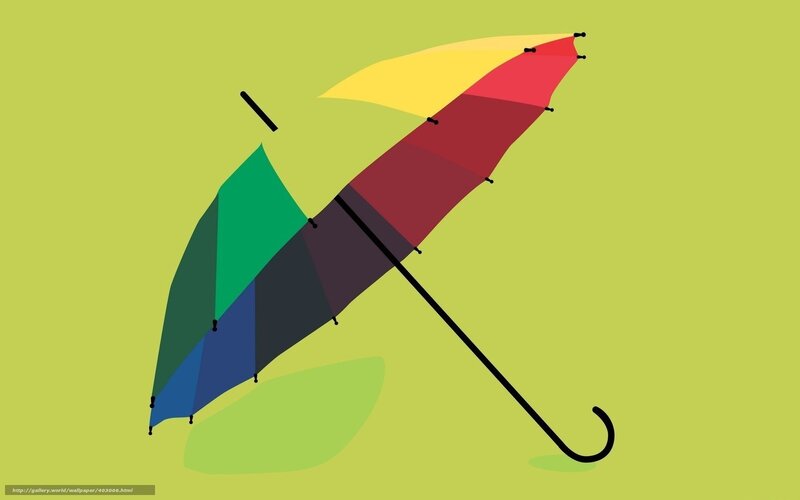 Colorful umbrella illustration