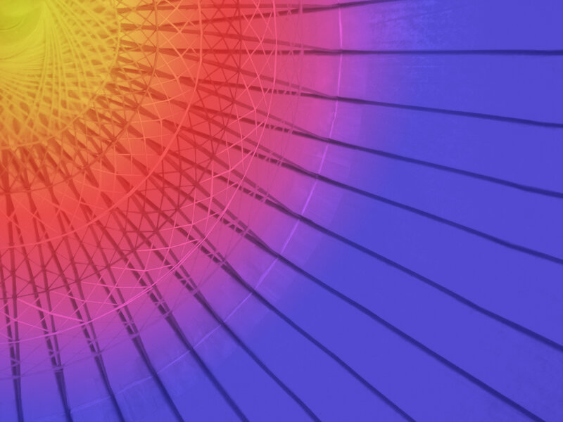 Colorful Umbrella Interior — Yellow