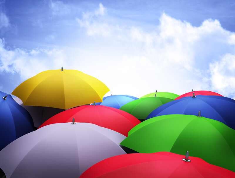 Colorful Umbrellas — Yellow