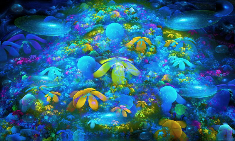 Colorful Underwater Scene — Blue, Vibrant