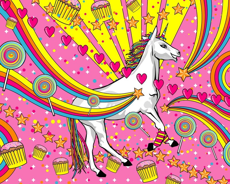 colorful unicorn fantasy