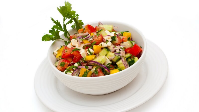 Colorful Vegetable Salad — White
