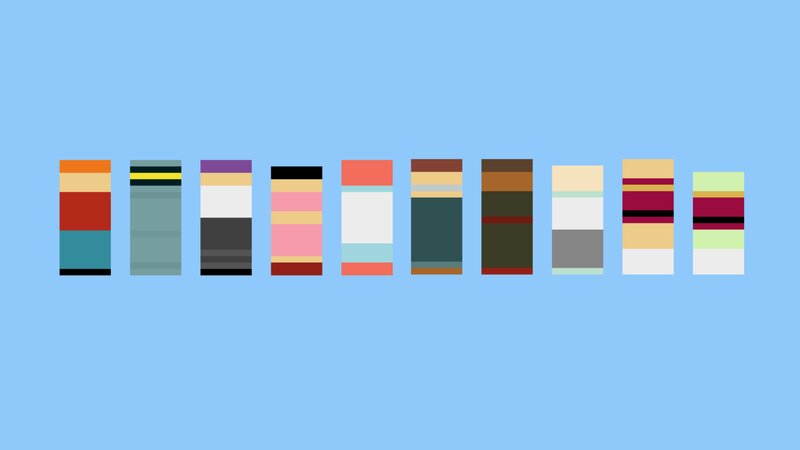 Colorful Vertical Bars — Blue