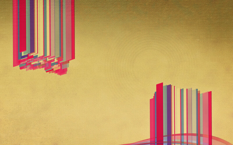 Colorful Vertical Bars — Red, Calm