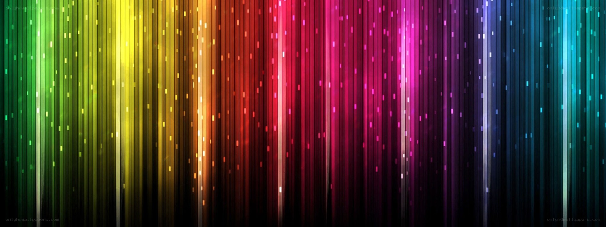 colorful vertical light streaks