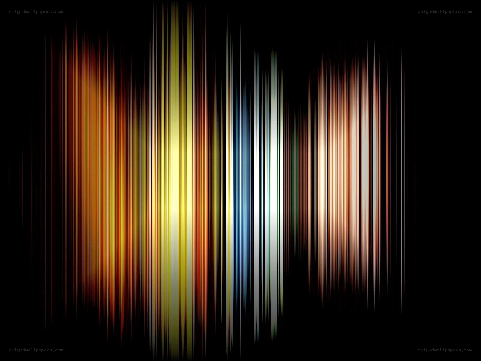 Colorful vertical light streaks