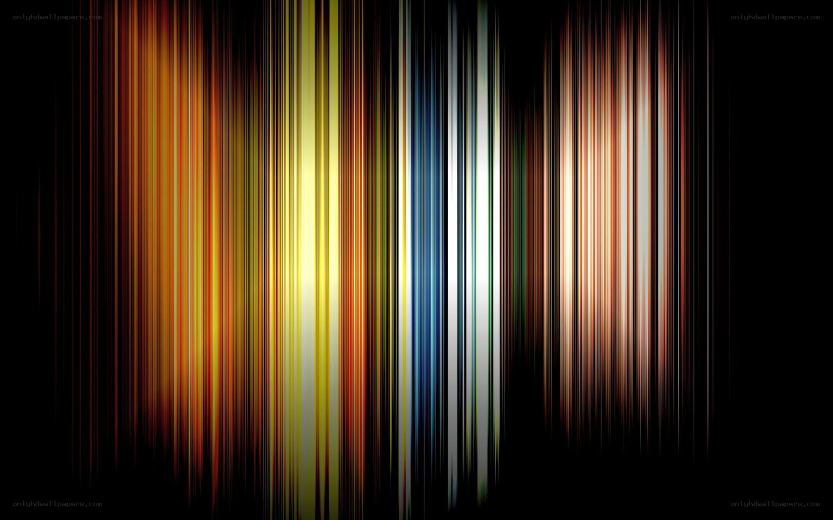 Colorful vertical light streaks