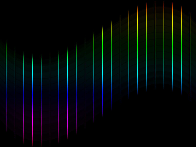 colorful vertical lines on black