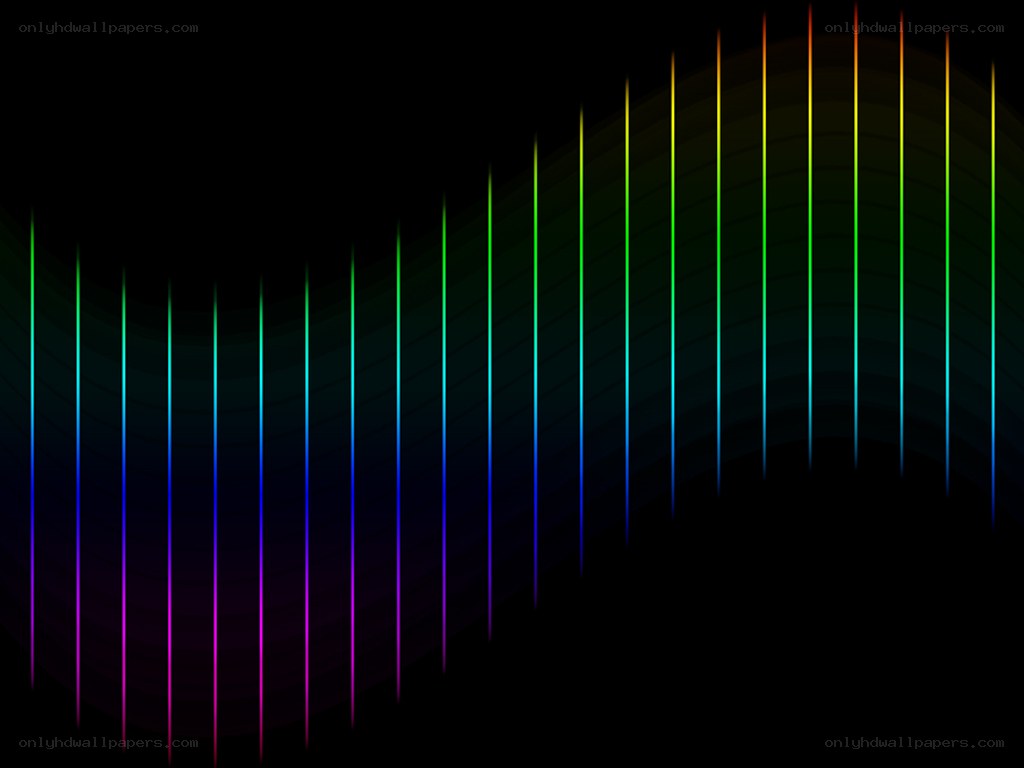 colorful vertical lines on black