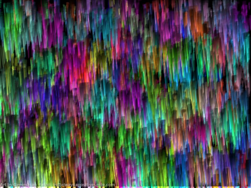 Colorful Vertical Streaks — Green