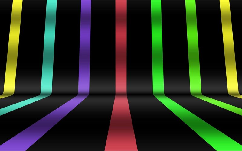 Colorful Vertical Stripes — Black