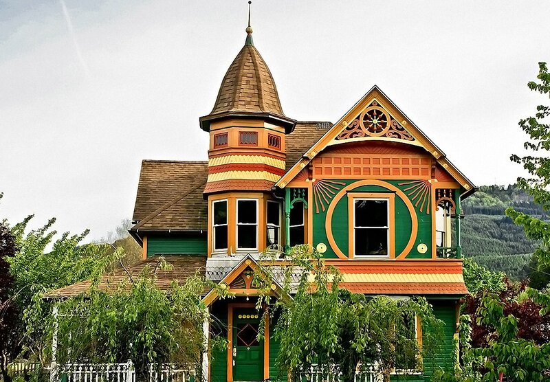 Colorful Victorian house