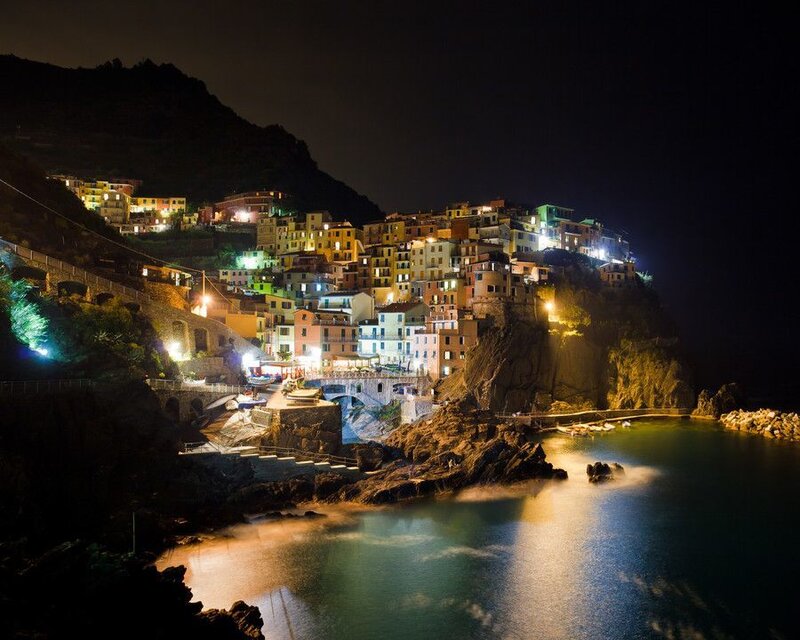 Colorful Village on Cliff — Yellow