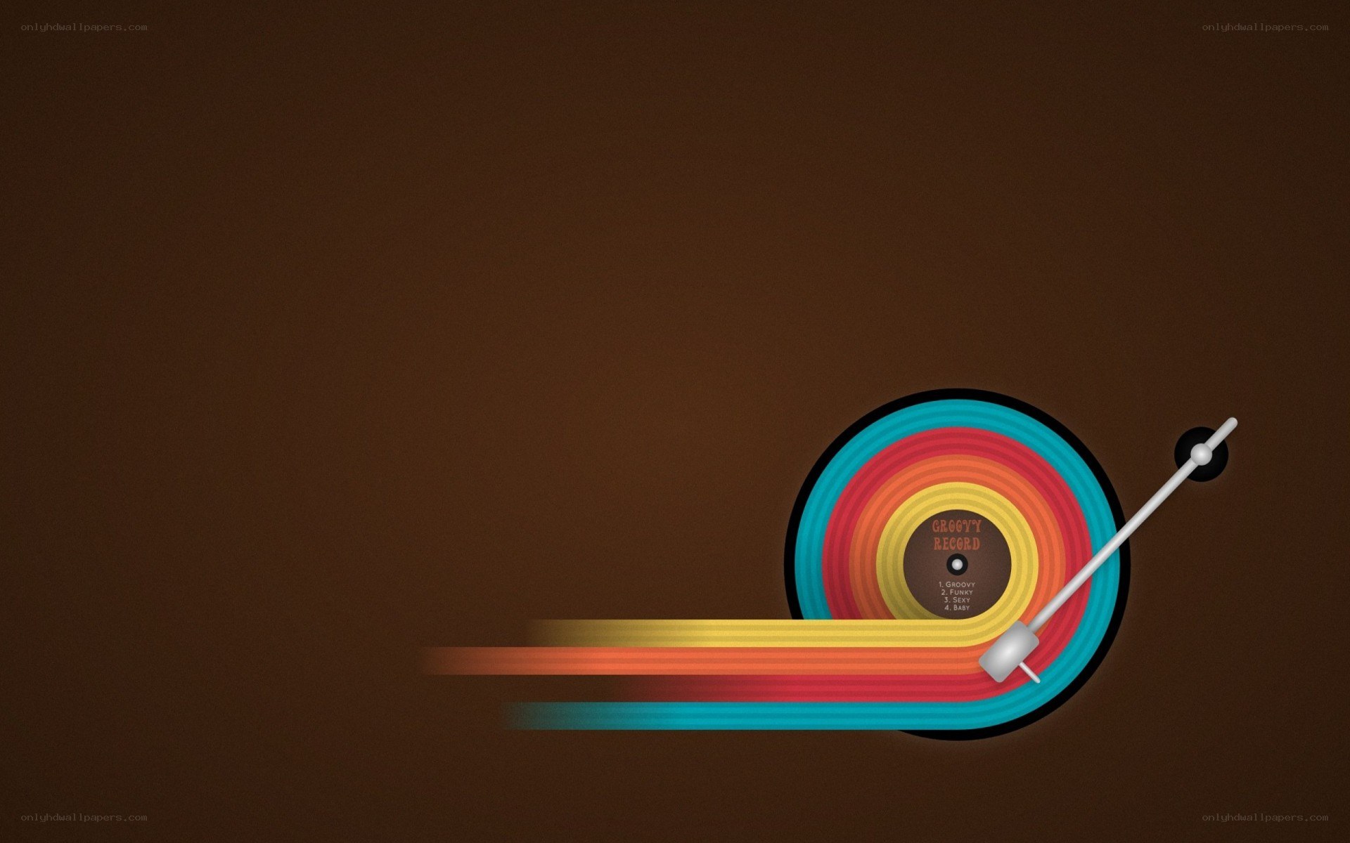 colorful vinyl record player