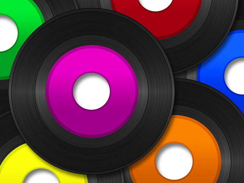 Colorful Vinyl Records — Black