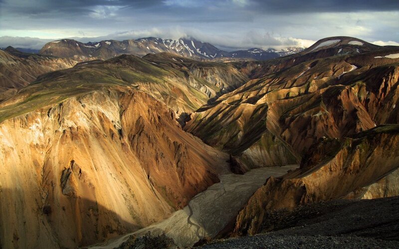 colorful volcanic landscape