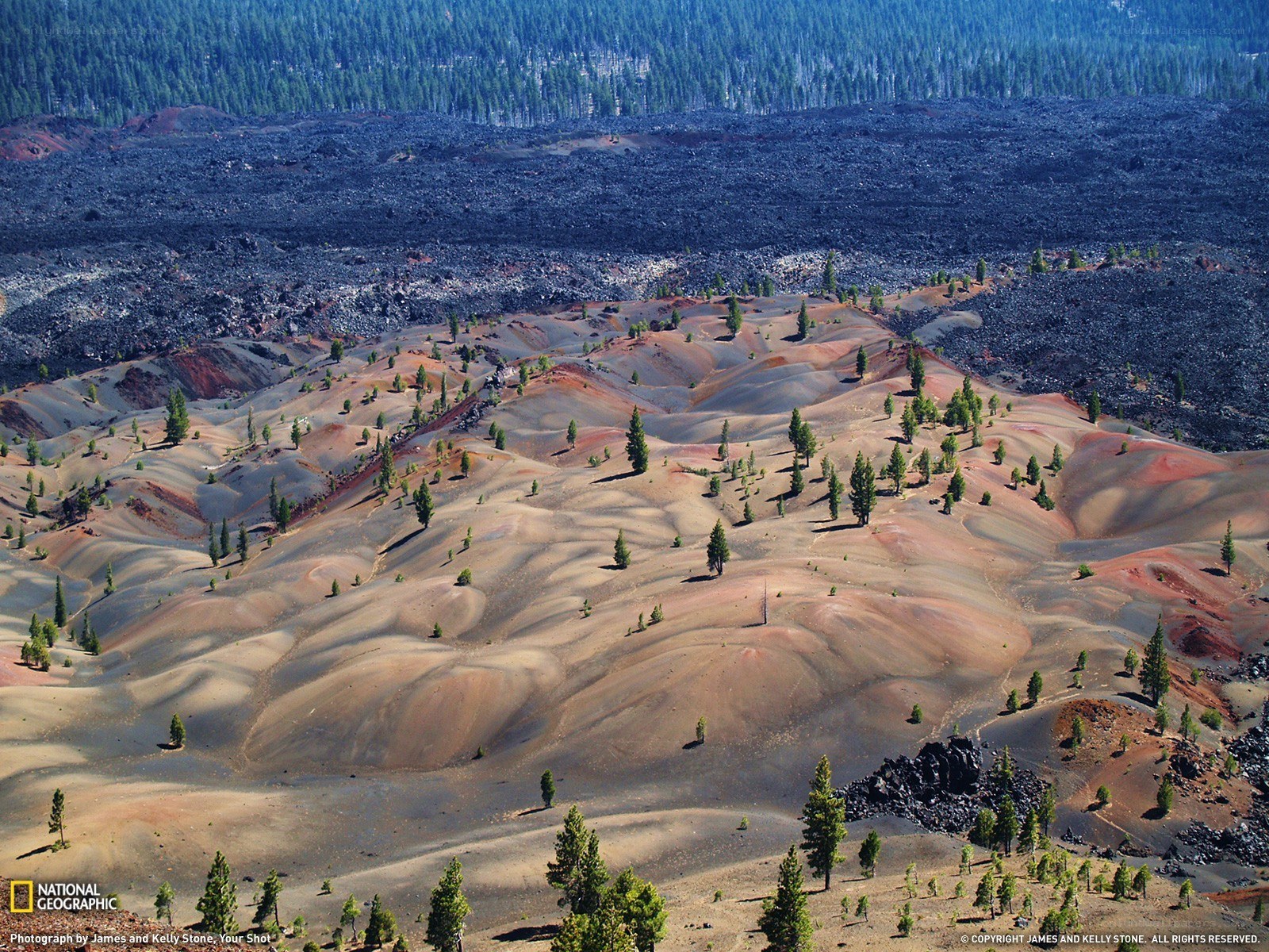 Colorful volcanic landscape