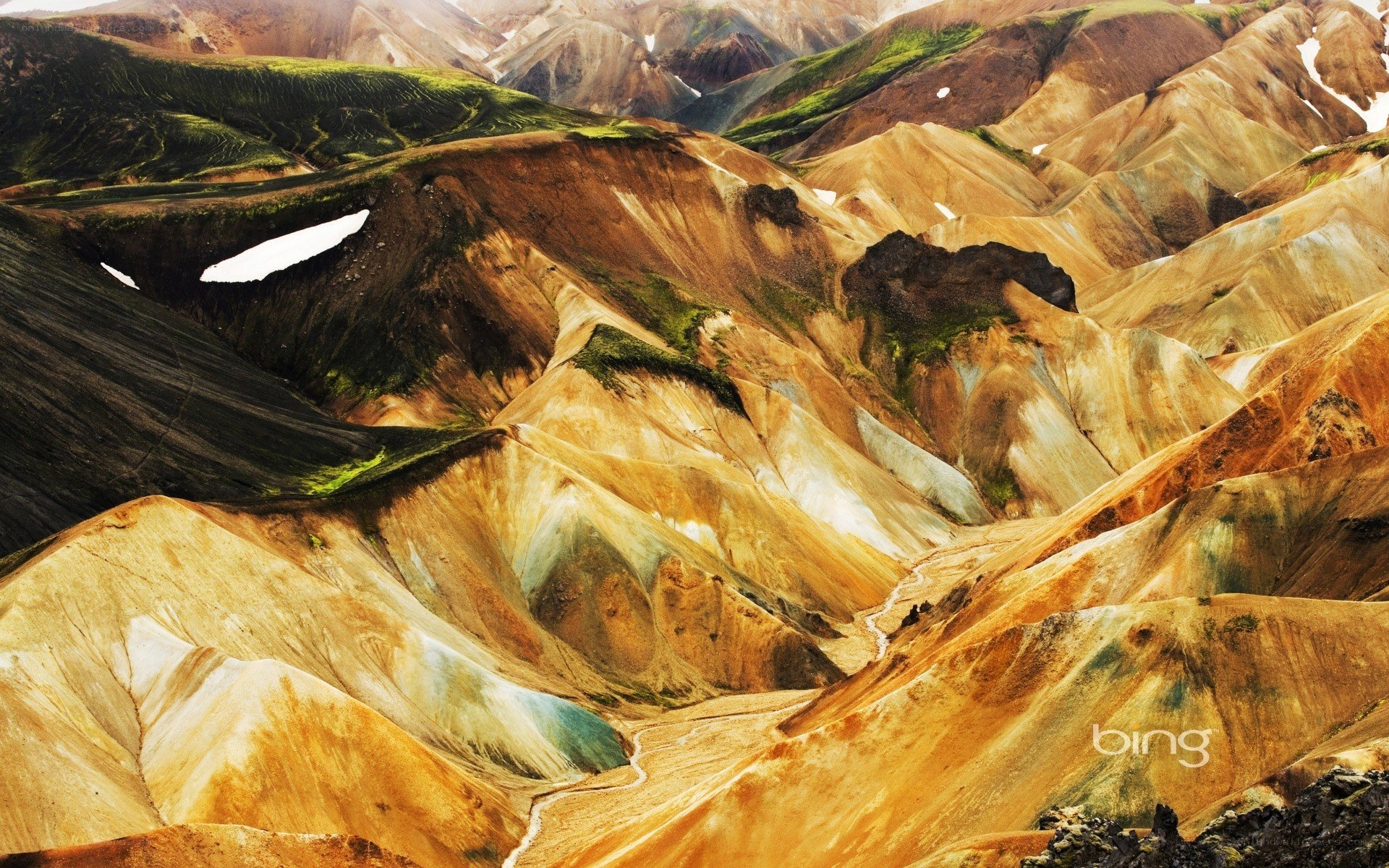 Colorful volcanic landscape