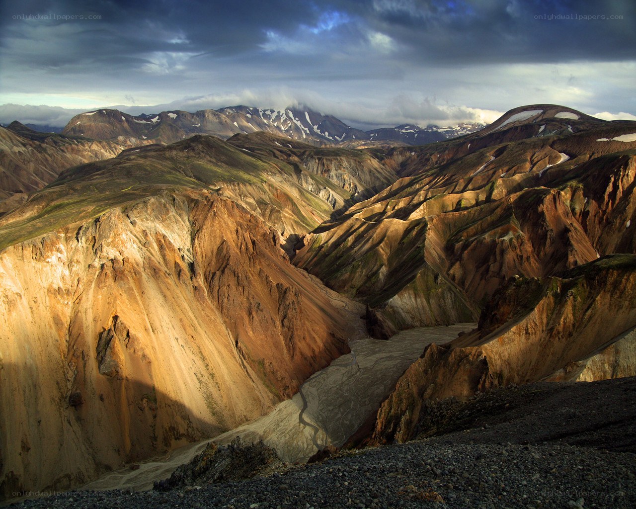 Colorful volcanic landscape