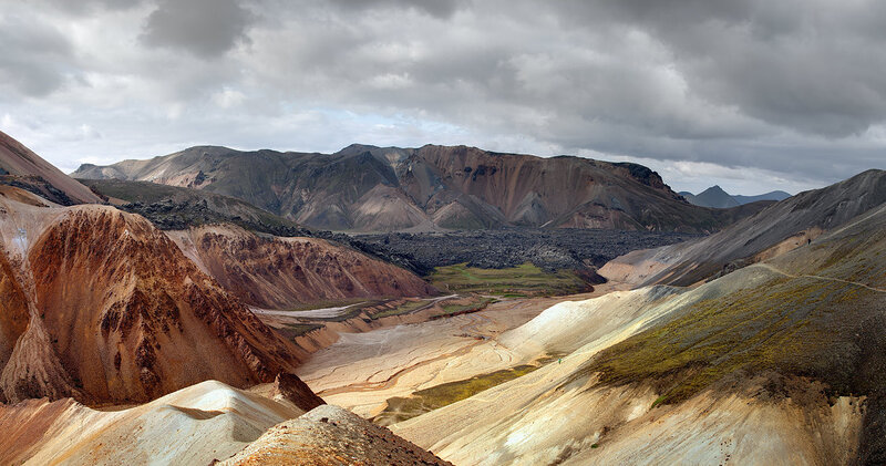 Colorful Volcanic Mountains — Brown